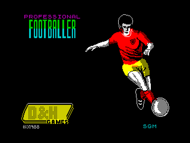 Football title screen for ZX Spectrum
